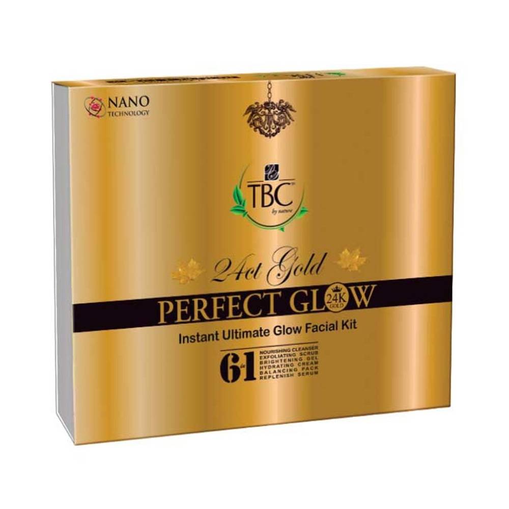 BC By Nature 24 Ct Gold Perfect Glow Instant Ultimate Gold Facial Kit, 260g