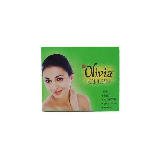 Olivia Herb Bleach For Sensitive Skin With Haldi, Chandan, Aloe Vera, Nimbu, 8 g