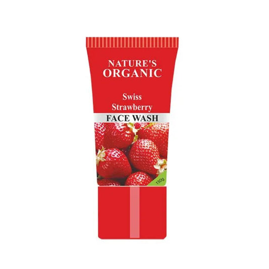Natures Organic Swiss Strawberry Facewash, 150 ml