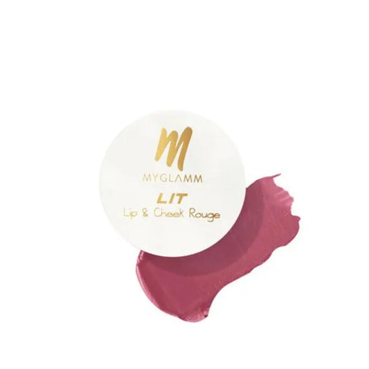 MyGlamm LIT Lip & Cheek Rouge - Lightweight, Velvety-Matte Feel, 10 g Berry Bliss