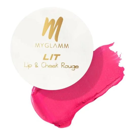 MyGlamm LIT Lip & Cheek Rouge - Lightweight, Velvety-Matte Feel, 10 g Cranberry Kick