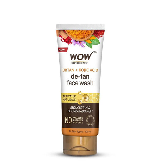 WOW Skin Science Ubtan + Kojic Acid de-tan Cleansing Face Wash 100ml