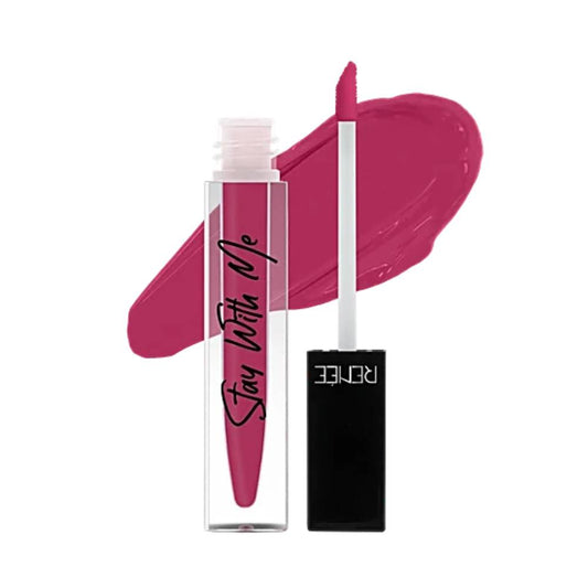 Renee Stay With Me Matte Lip Colour - With Shea Butter & Vitamin E, 5 ml Pride Of Magenta