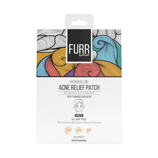 Furr By Pee Safe Acne Relief Patches, With Turmeric & Neem, Reduces Acne, Spots & Blemishes, 60 pcs