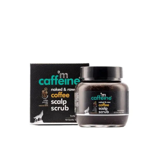 mCaffeine Naked & Raw Coffee Scalp Scrub - With Natural AHA, Fights Dandruff, Controls Hair Fall, 250 g