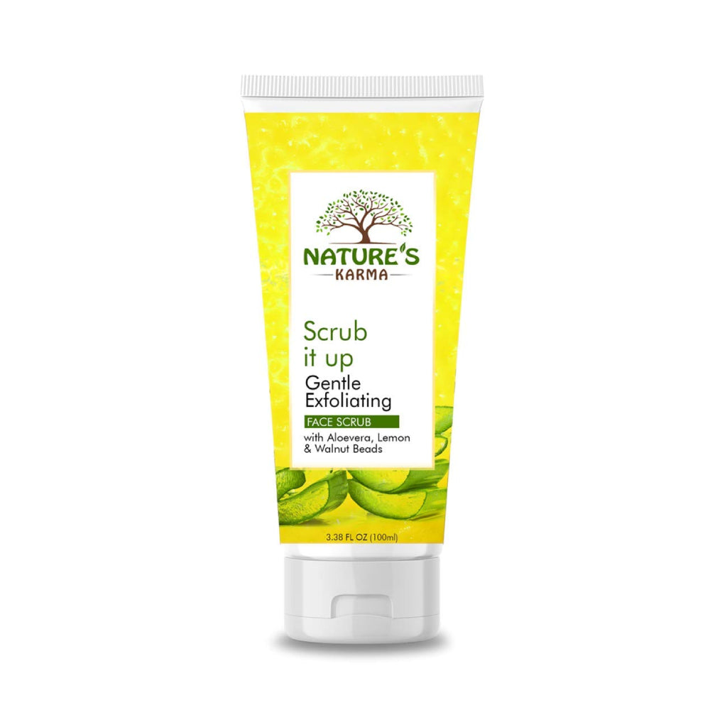 Nature's Karma Scrub It up Gentle Exfoliating Face scrub with Aleovera and lemon 100ml