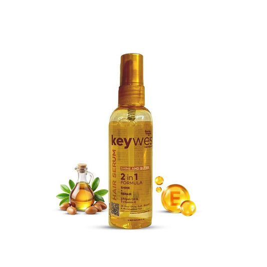 Keywest Professional Shine & Gloss Hair Serum for Women Men Dry Frizzy Hair, 100ml