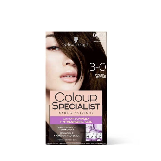 Schwarzkopf Colour Specialist Permanent Hair Colour - 3.0 Imperial Brown (165ml)