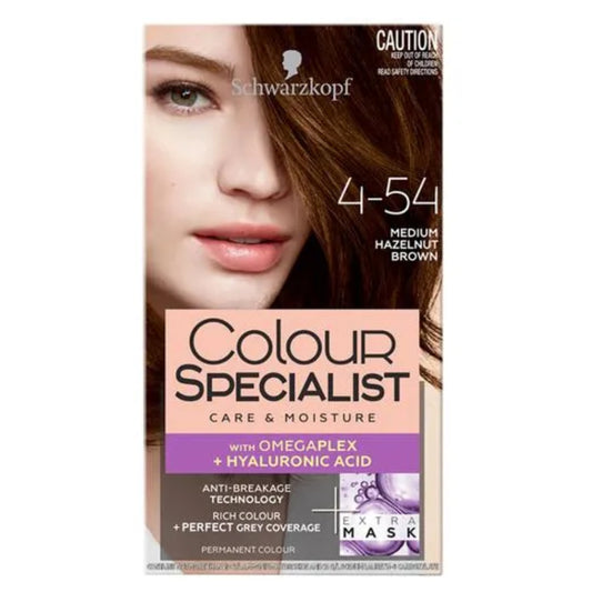 Schwarzkopf Colour Specialist Permanent Hair Colour - 4.54 Medium Hazelnut Brown (165ml)