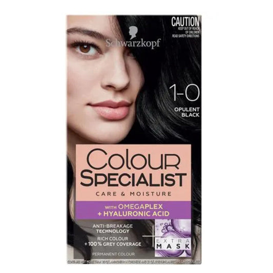 Schwarzkopf Colour Specialist Permanent Hair Colour - 1.0 Opulent Black (165ml)