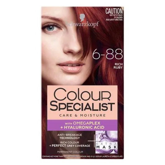Schwarzkopf Colour Specialist Permanent Hair Colour - 6.88 Rich Ruby (165ml)