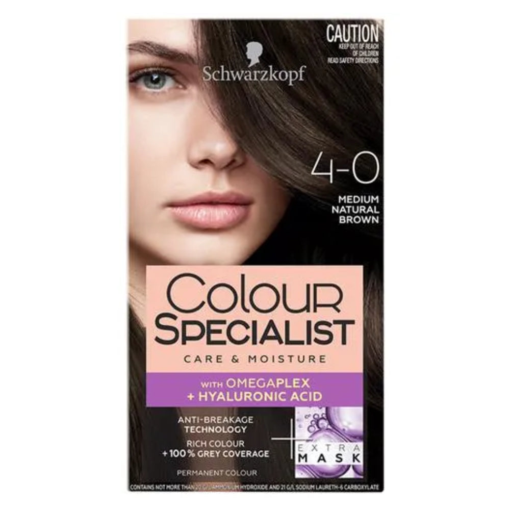 Schwarzkopf Colour Specialist Permanent Hair Colour - 4.0 Medium Natural Brown (165ml)