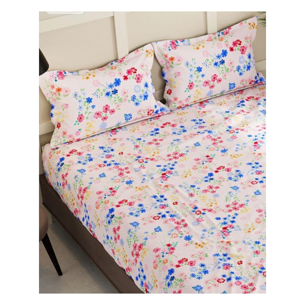 Queen Bed Size Bedsheet for Double Bed with 2 Pillow Covers