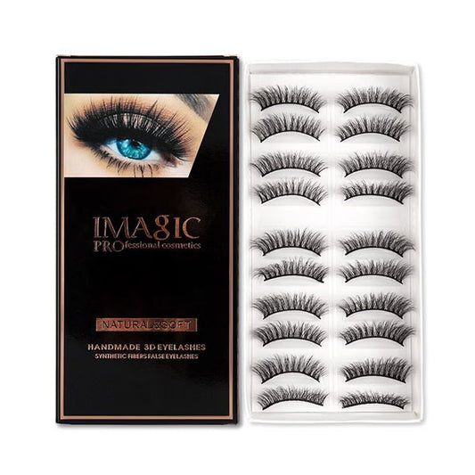 Imagic Black Set of 10 3D False Eyelashes - L02