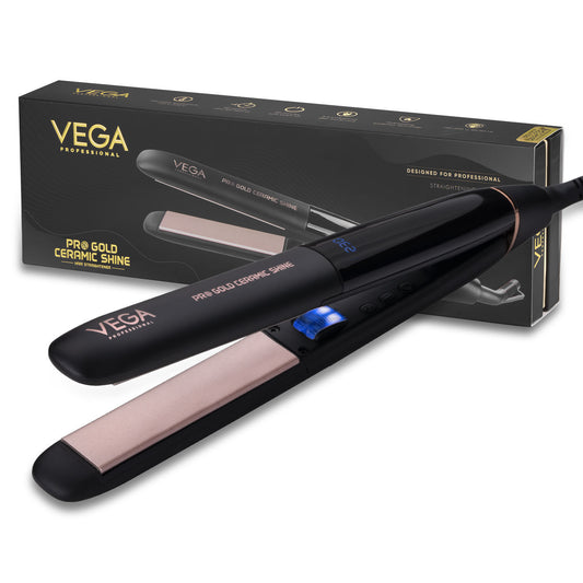 VEGA Professional Pro Gold Ceramic Shine Hair Straightener (VPMHS-08)