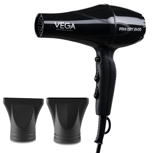 VEGA Professional Dry 2200-2400w Hair Dryer - Black (VPMHD-03)