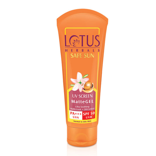 Lotus Herbals Safe Sun UV Screen Matte Gel Pa+++ SPF - 50 (100g)