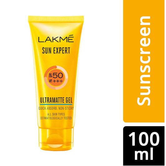 Lakme Sun Expert SPF 50 PA+++ Ultra Matte Gel Sunscreen (100g)