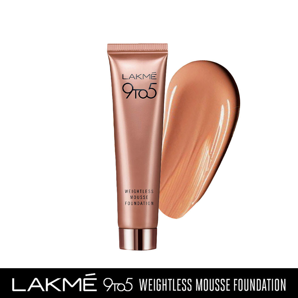 Lakme 9 to 5 Weightless Mousse Foundation - 04 Rose Honey (25g)