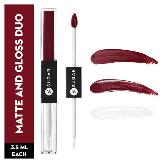 SUGAR Smudge Me Not Lip Duo - 01 Brazen Raisin (Burgundy) (3.5ml)