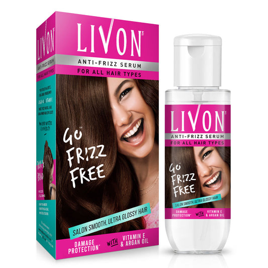 Livon Hair Serum for Women | All Hair Types |Smooth, Frizz free & Glossy Hair (20ml)