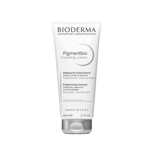 Bioderma Pigmentbio Foaming Cream Brightening Exfoliating Cleanser For Dark Spots, Sensitive Skin (200ml)