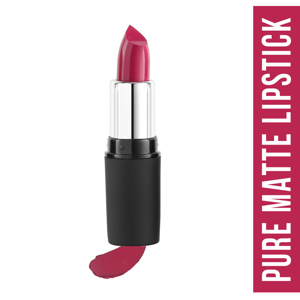 Swiss Beauty Pure Matte Lipstick - 204 Fuchsia Pink (3.8g)