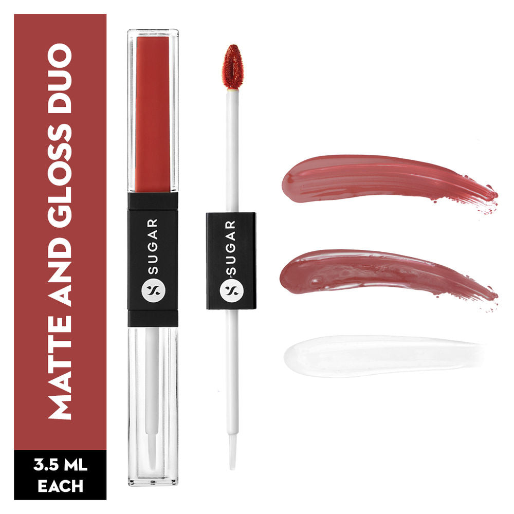 SUGAR Smudge Me Not Lip Duo - 13 Wooed By Nude (Peach Nude) (3.5ml)