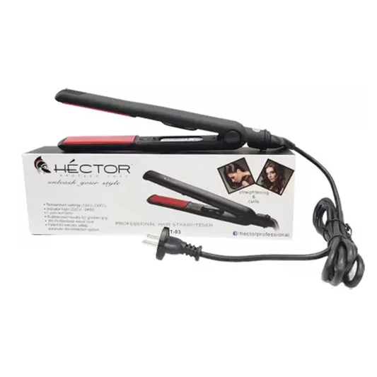 Hector Professionals HT-03 Hair Straightener  (Black)