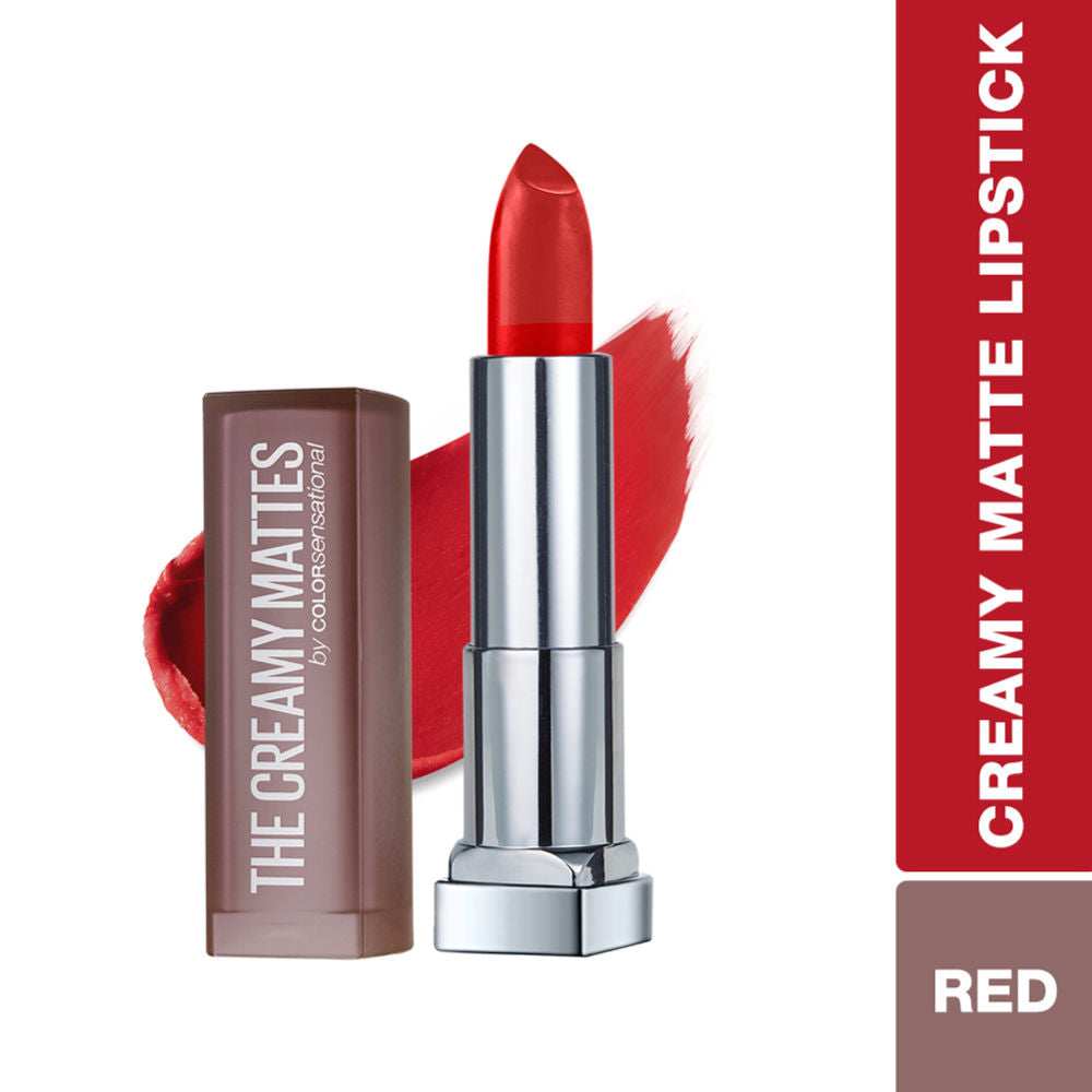 Maybelline New York Color Sensational Creamy Matte Lipstick - 640 Red Liberation (3.9g)