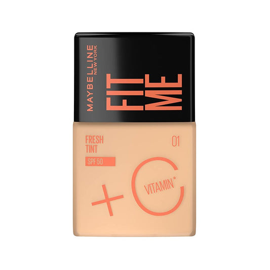 Maybelline New York Foundation, Lightweight Skin Tint With SPF 50 & Vitamin C, Natural Coverage, For Daily Use, Fit Me Fresh Tint, Shade 01, 30ml