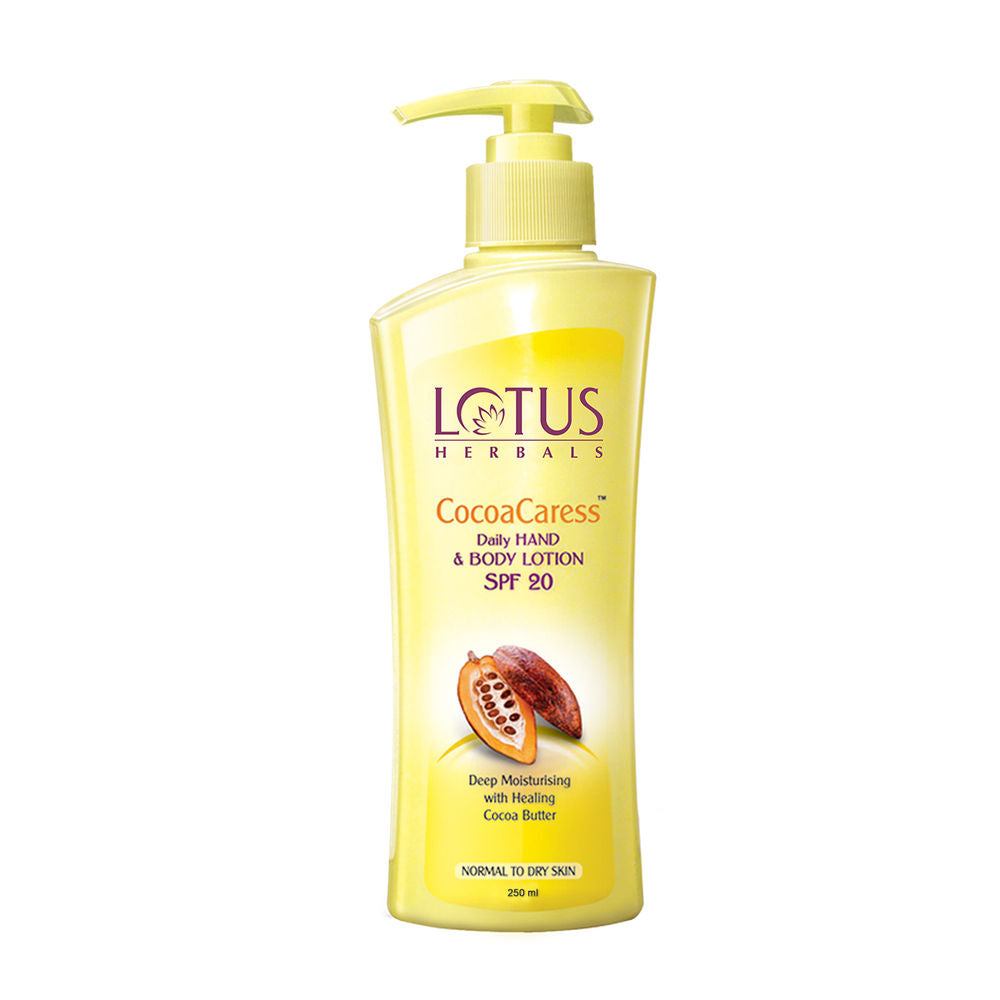 Lotus Herbals Cocoa Caress Daily Hand & Body Lotion SPF 20 (250ml)