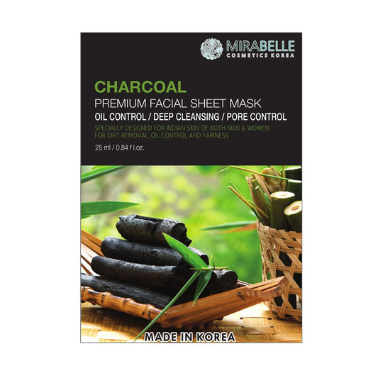 Mirabelle Korea Charcoal Premium Facial Sheet Mask (25ml)