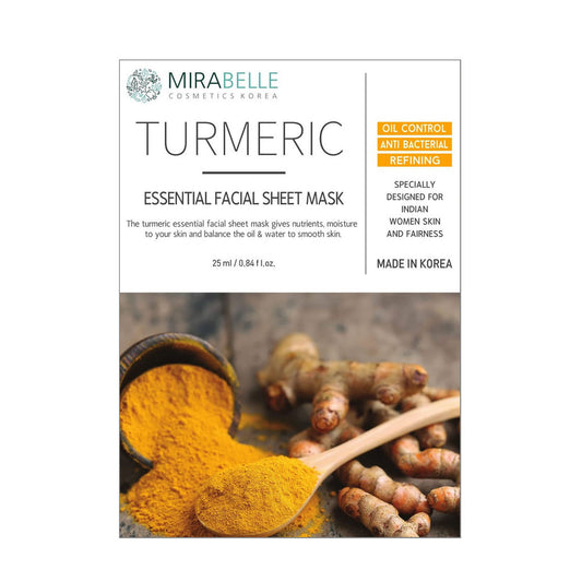 Mirabelle Korea Turmeric Essential Facial Sheet Mask (25ml)