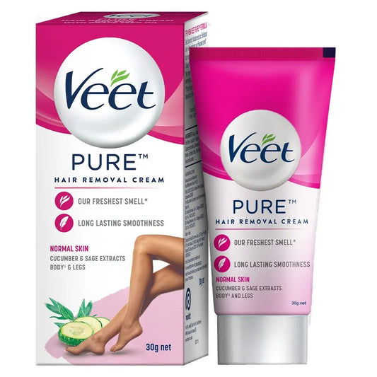 Veet Pure Hair Removal Cream for Women With No Ammonia Smell, Normal Skin (30gm)