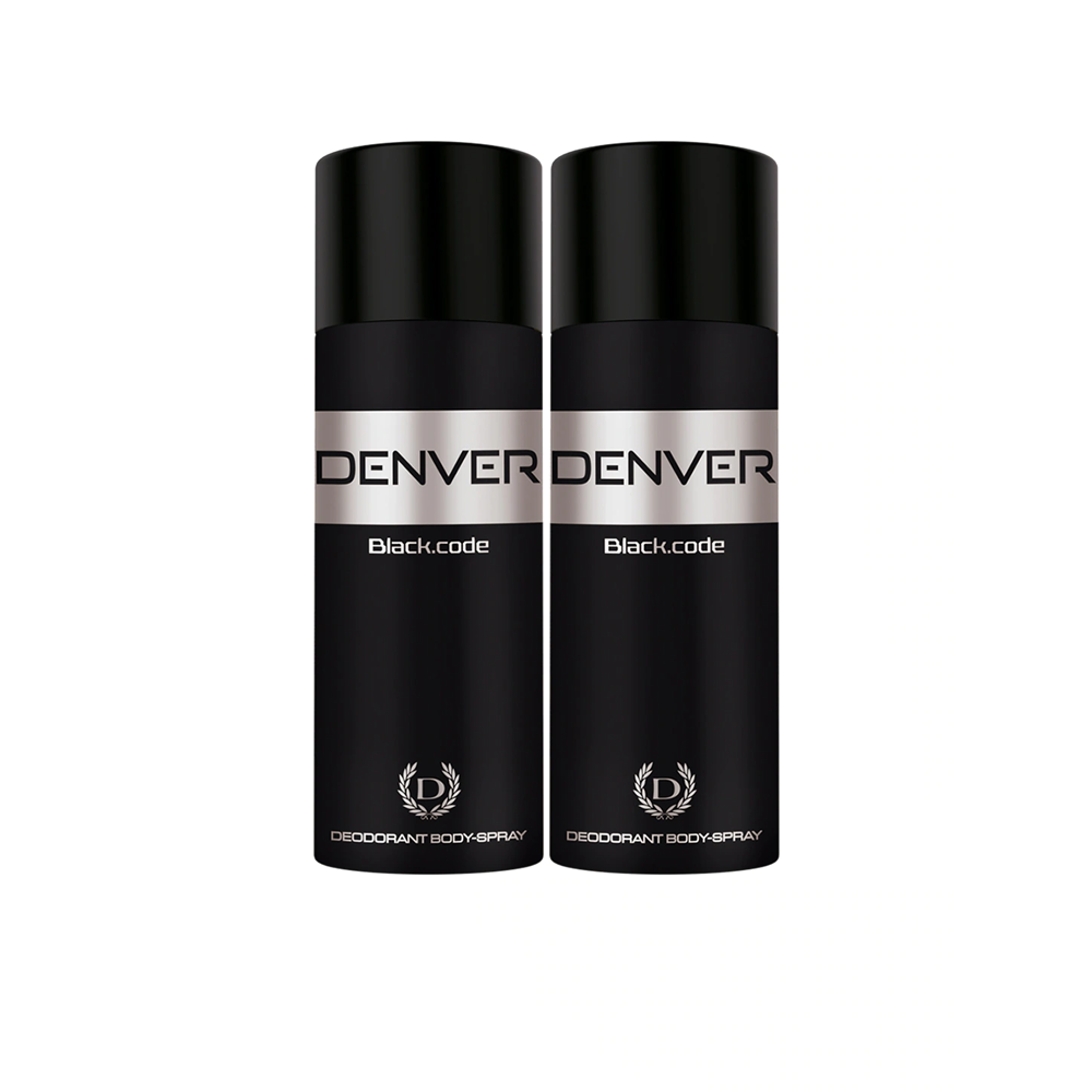 Denver Men Set of 2 Black Code Deodorant Body Sprays