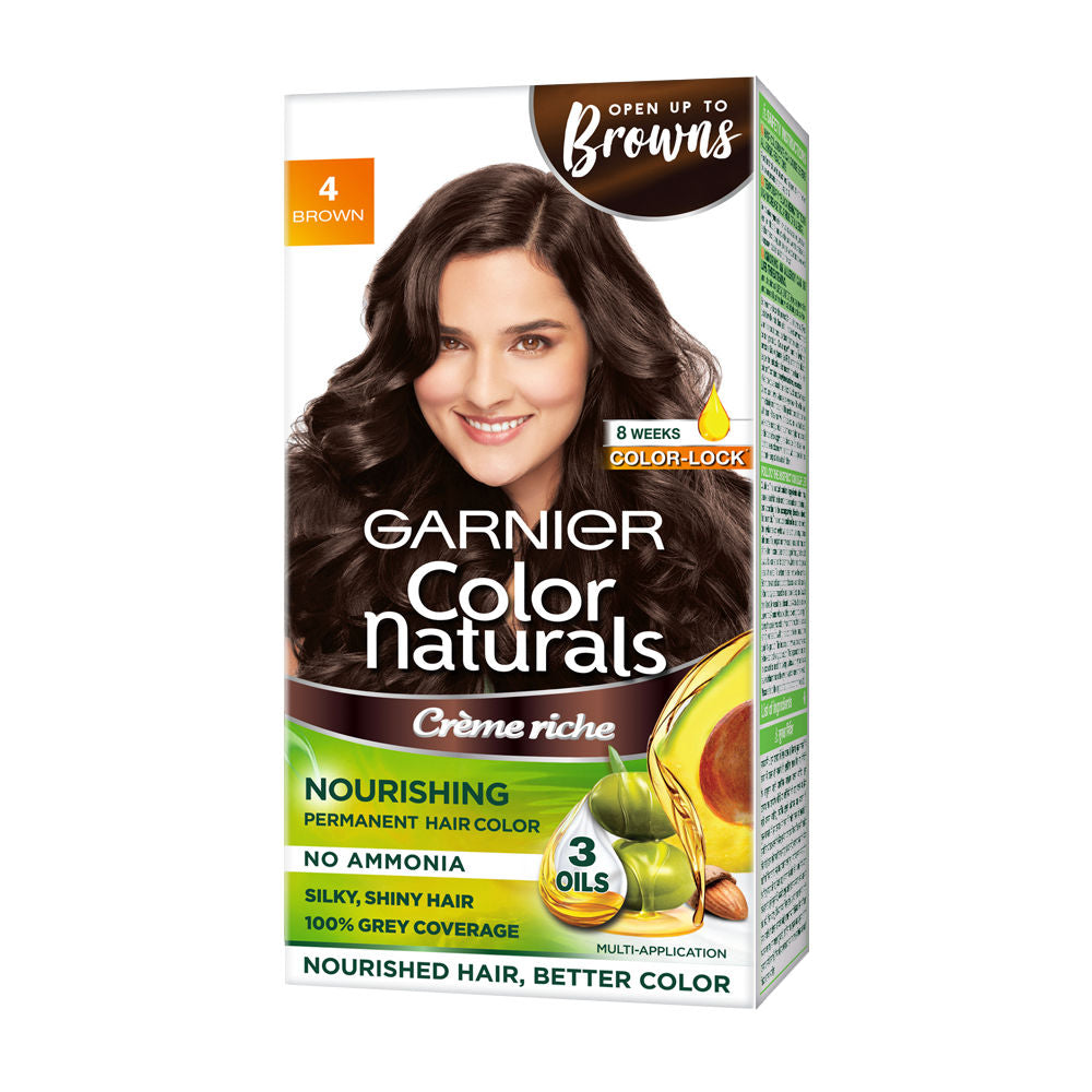 Garnier Color Naturals Mini Creme Hair Color - 4 Brown (35ml+30gm)