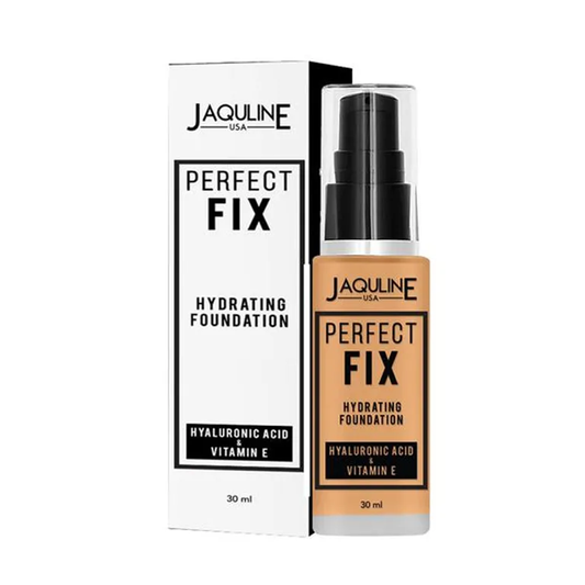 Jaquline USA Perfect Fix Hydrating Foundation - Long Wear Formula, 30 ml Soft Caramel 4