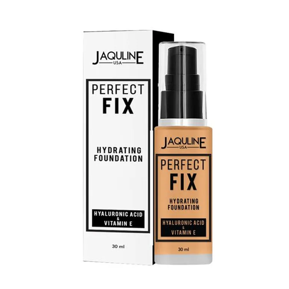 Jaquline USA Perfect Fix Hydrating Foundation - Long Wear Formula, 30 ml Cool Almond 1
