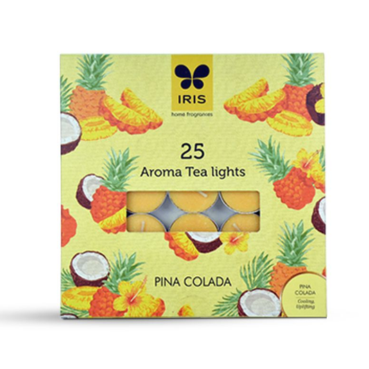 IRIS Pack of 25 Pina Colada Tealights 12g each