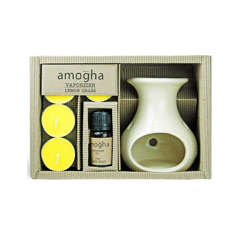 IRISAmoghaFragrance Vaporizer Lemongrass, Toxin-Free, Fine-Living Fragrance, Aromachology, Mood Enhancer, Made in India -10 ml Vaporizer Oil