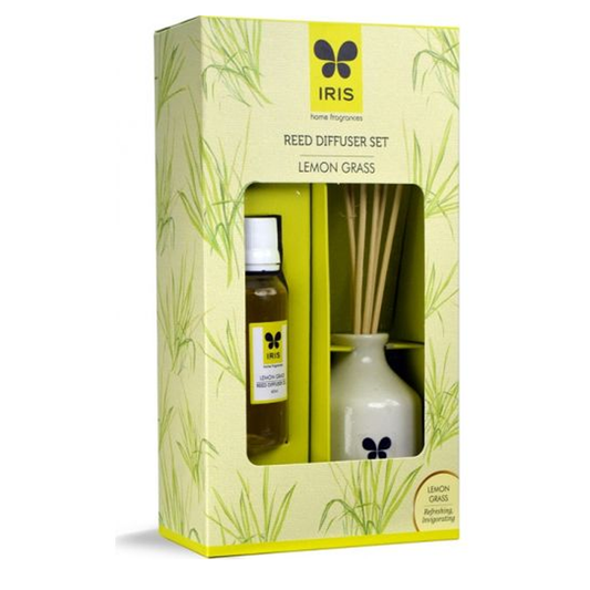 Reed Diffuser Set Ceramic With Reeds in Lemongrass Colour