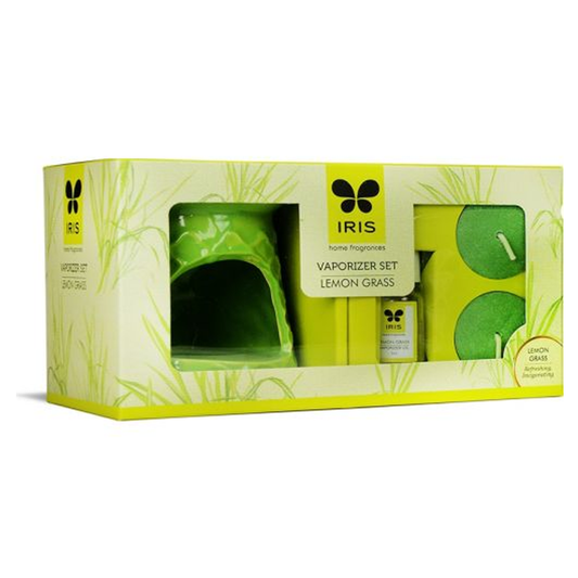 Vapourizer Set Ceramic 5ml With 2 Tealights in Lemongrass Colour
