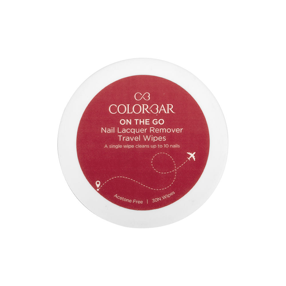 Colorbar On The Go Nail Lacquer Remover Wipes - Sunshine Rose (30 Wipes)