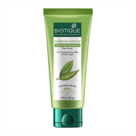 Biotique Bio Morning Nectar Visibly Flawless Face Pack - For All Skin Types, 100% Botanical Extracts, 100 g