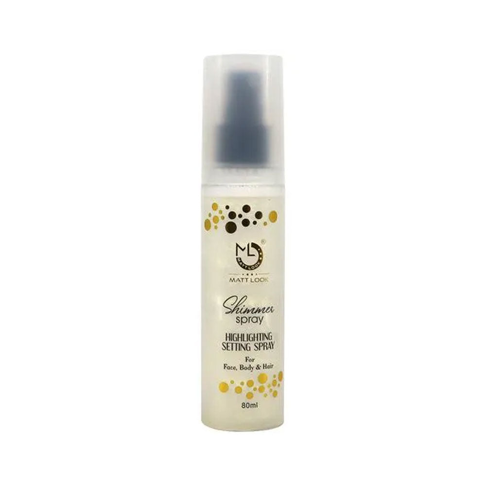 Mattlook Shimmer Highlighting Setting Spray - For Face, Body & Hair, 80 ml 02 Double Gold