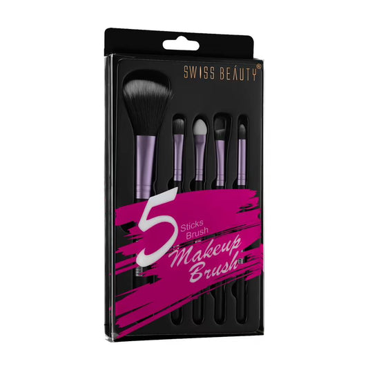 Swiss Beauty Makeup Brushes - Purple (5 pcs)