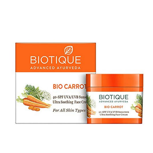 Biotique Bio Carrot Ultra Soothing Face Cream 40+ SPF Sunscreen (50gm)