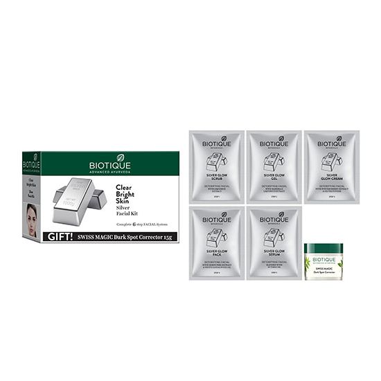 Biotique Silver Complete 6 Step Facial Kit (65gm)