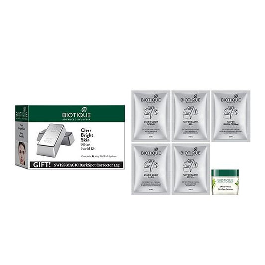 Biotique Silver Complete 6 Step Facial Kit (65gm)